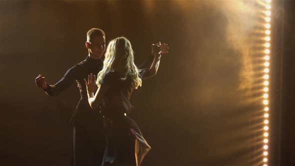 Sensual Rumba Dance Performed By Pair of Professional Ballroom Dancers