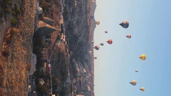 Vertical Video  Balloons in Cappadocia Turkey