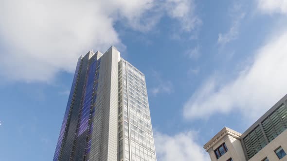 pov driving  timelapse london city skyline skyscrapers urban