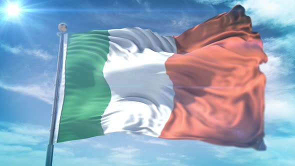 4K 3D Ireland Flag