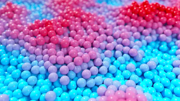 Dynamic Bright Balls on a Moving Wave Surface alt