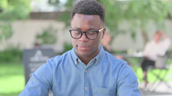 Portrait of African Man Drinking Coffee