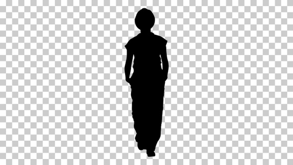 Silhouette woman engineer, Alpha Channel