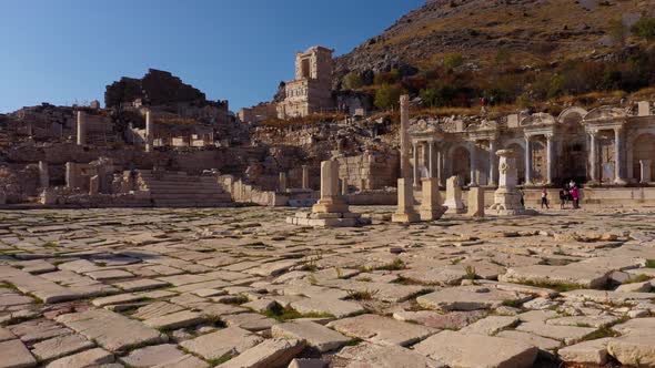 View of Ruins of an Ancient Roman City