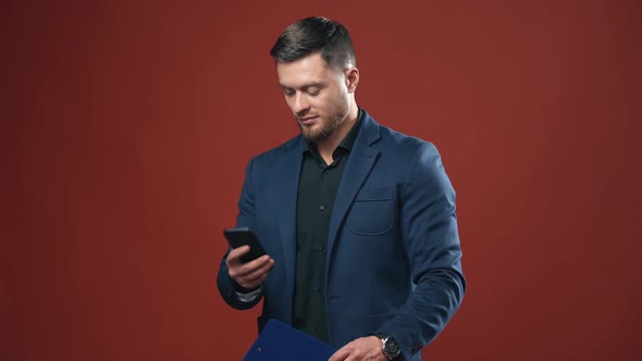 Man with mobile phone