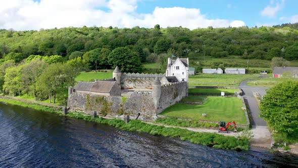 Aerial View of Parke's Castle in County Leitrim Ireland