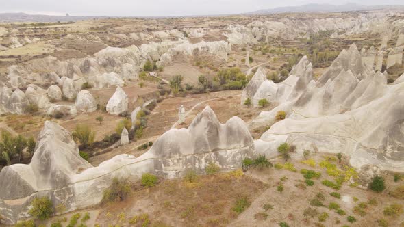 Cappadocia Landscape Aerial View. Turkey. Goreme National Park