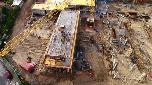 Aerial View of Construction Site