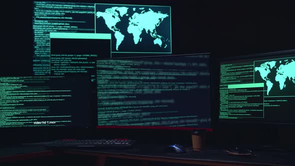 Code On Multiple Computer Screens