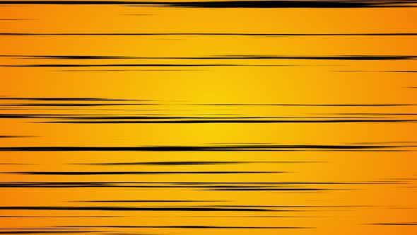Anime Speed Horizontal Black Lines Orange Background