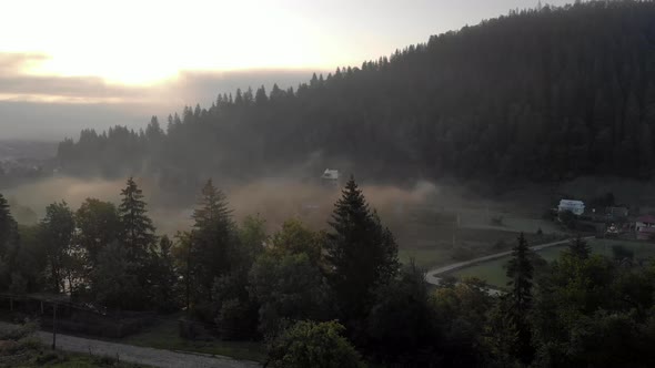 Summer Morning in the Foggy Mountain Village