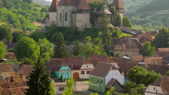 Historic Biertan Village in Transylvania Romania Europe