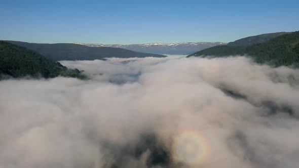 Beautiful Nature Norway Over the Clouds