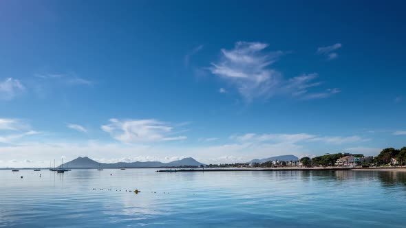 Pollenca beach coast sea mallorca water