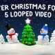 Winter Christmas Forest And Snowman - VideoHive Item for Sale