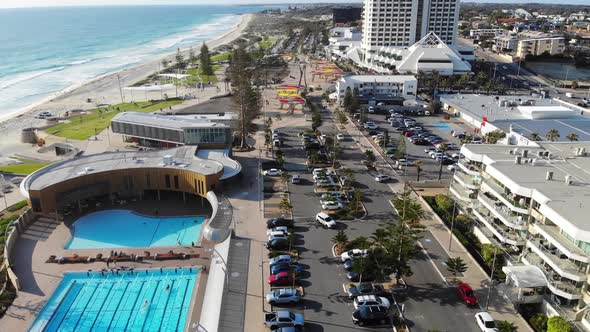 Aerial View of a Beach side City in Australia