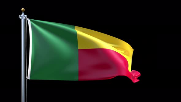 Benin Waving Flag