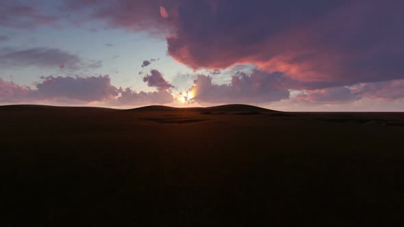 Early Morning in a Steppe