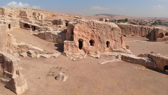 Dara Ancient Cave City Mesopotamia Near Mardin City Turkey