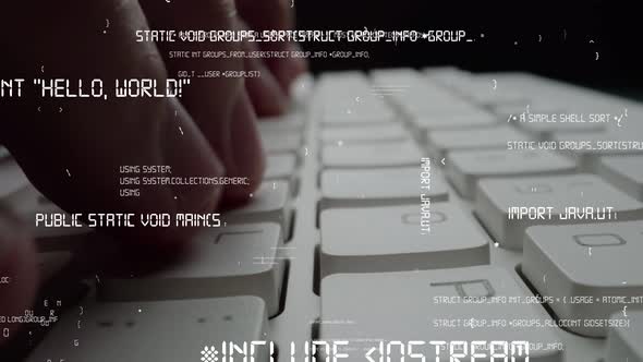 Creative Visual of Computer Programming Coding and Software Development