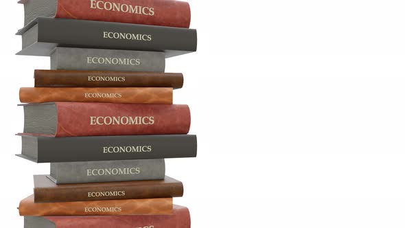 Books titled Economics . looping animation