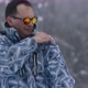 Man Shakes Off Snow That Has Stuck To His Jacket in Snowy Weather - VideoHive Item for Sale