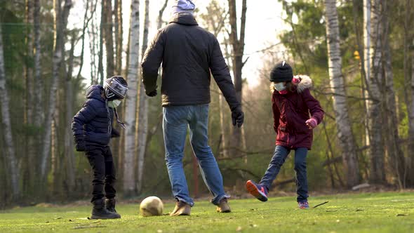 Outdoor Games with the Ball in the Fresh Air During Quarantine Covid19