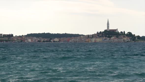 Scenic View To Rovinj City In Croatia