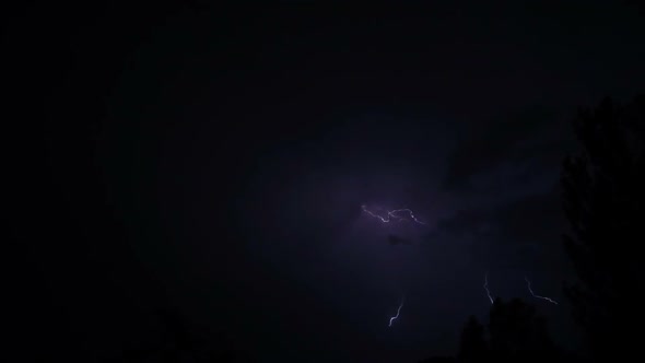 Night Sky With Lightning