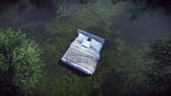 Bed in Nature 4k