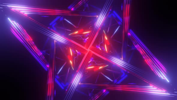 Rotating Blue Purple Pulsating Neon Disco Background VJ Loop