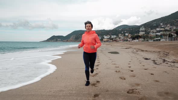 Running on the beach