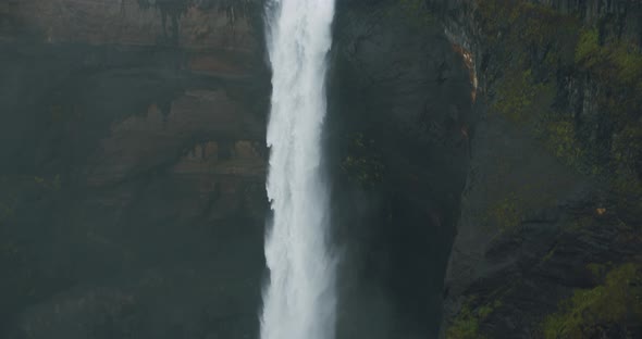 Most Beautiful Haifoss Waterfall in Iceland Highland