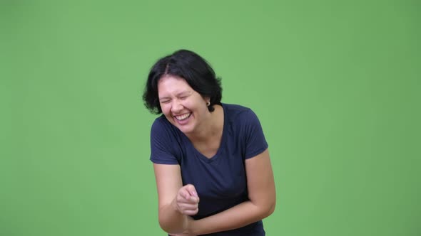 Happy Beautiful Woman Laughing