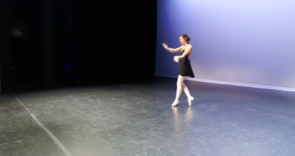 Ballet dancer dancing on stage