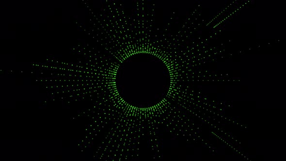 Green Circular Splash Particles