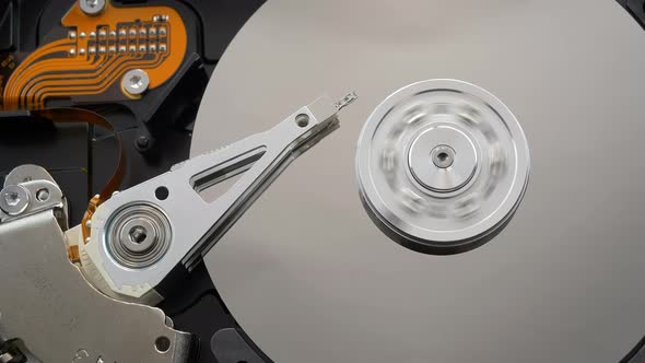 Opened Hard Disk Drive