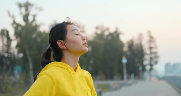 Woman Resting After Outdoor Workout