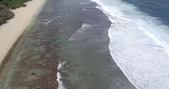 AERIAL: Uluwatu cliffs in Bali