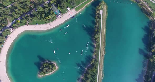 Aerial view of Wake Park Jarun