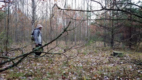 Man in the Red Forest