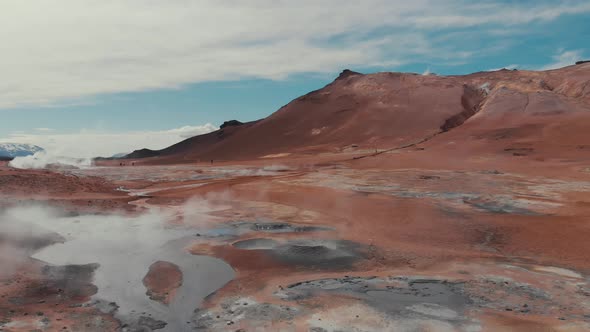 Geothermal sources in valley