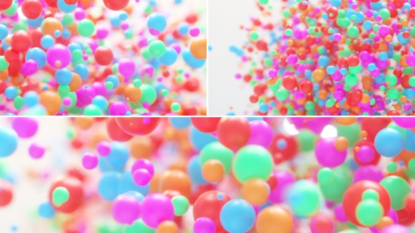 Colorful 3D Particles Pack / Videohive, Motion graphics, Backgrounds