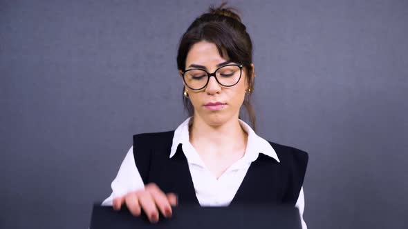 Woman Wearing Glasses