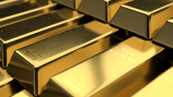 Close-up View of Fine Gold Bars