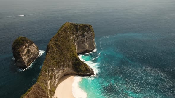 Rocky Cliff Beach Sea