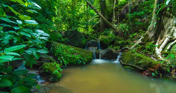 Time lapse Full frame Waterfall in nature. Nature snd travel concept.