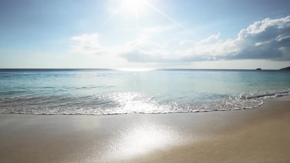 Seychelles Beach with Blue Ocean View