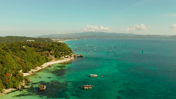 Boracay Island with White Sandy Beach, Philippines