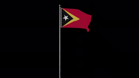 East Timor Flag Pole Loops With Alpha